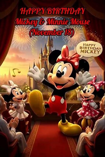 Happy Birthday Mickey & Minnie Mouse (November 18)