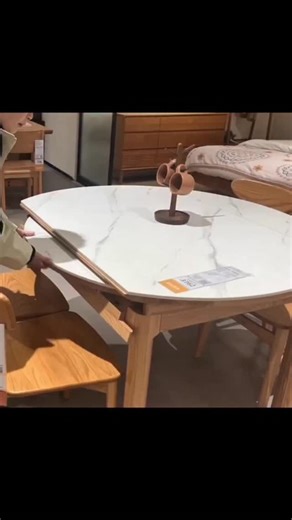 ONLINE SOLID WOOD FURNITURE STORE on Instagram: "A round extendable table brings a special sense of balance to the dining space. Its soft silhouette encourages conversation, while the natural oak finish adds warmth that immediately makes the room feel welcoming. In today’s interiors, round tables are especially valued for how they soften layouts and help smaller or open-plan dining areas feel more fluid and relaxed without sacrificing presence. One of the strongest design trends right now is fur