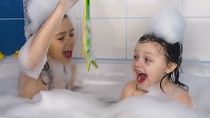 Children Take Bath Little Girls Playing Stock Footage Video (100% Royalty-free) 1007734774 | Shutterstock