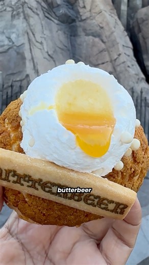 17K views · 128 reactions | The new Butterbeer season is in full swing at Universal Studios Hollywood ✨⁠Try the all-new Butterbeer Cream Puff, a golden-wrapped Chocolate Bar that’s straight outta your sweet tooth dreams, and the Icy Lolly frozen treat—plus all the Harry Potter classics served up year-round.⁠ Available now through May 31. | Foodbeast | Facebook