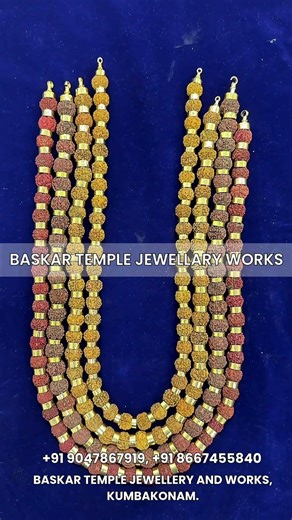 ✨ Rudraksha Maalai – Sacred South Indian Temple Jewellery✨