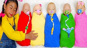 你睡着了吗，约翰兄弟，索菲亚假装玩洋娃娃和骑车 CutieKids_可爱儿童