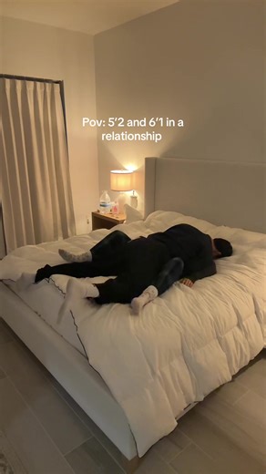 Cuddling is hard when he’s twice your size 🙈 #couple | short gf tall bf