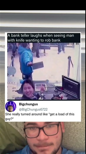 The Viral Video of a Bank Employee's Reaction to an Amateur Robbery Attempt