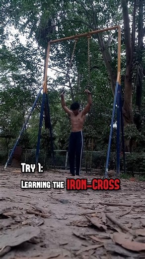 Iron-Cross is an adv calisthenics skill that makes u feel like flying #calisthenics #motivation #gym