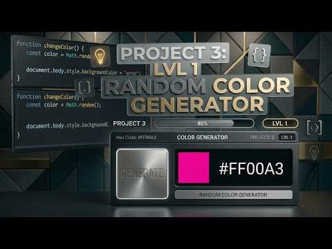 Random Color Generator Level 1 | JavaScript Project for Beginners