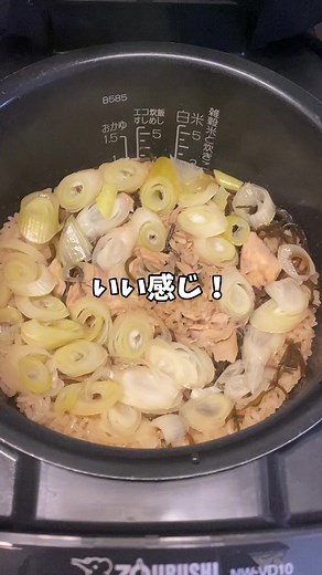 ツナ缶と塩昆布とネギの炊き込みご飯！【簡単レシピ】 #簡単レシピ #炊飯器レシピ #炊き込みご飯 #ツナ缶