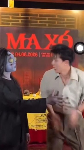 The moment Tran Ngoc Vang was scared by a "ghost" attracted a large amount of interaction. #trann...
