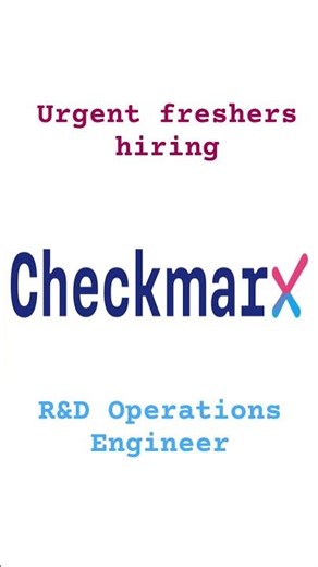 🚀 Checkmarx Hiring R&D Operation Engineer🔥 Pune Job |Freshers & Experienced ApplyNow #fresherzone