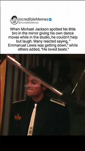 Michael Jackson laughs as Emmanuel Lewis copies his dance moves in studio #michaeljackson