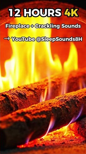 🔥The Coziest 4K Fireplace for Sleep | 12 Hours