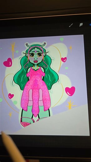 My newest alien drawing! #art #fantasy #digitalart #scifi
