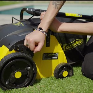 Artificial Turf Sweeper by Roll & Comb, Corded Electric Lawn Rake for Artificial Grass, Cool Gardening Gift, 25 Liter Leaf Collector, Model 302e, 19.8lb.