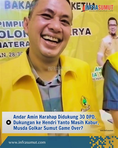 Musda XI Golkar Sumut: Andar Amin Siap Pimpin
