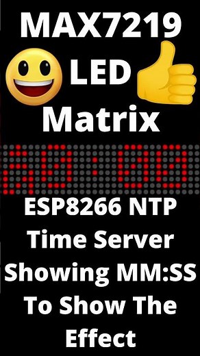 ESP8266 NTP Time clock vertical scrolling rolling digits numbers #max7219