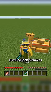 Hitbox in Java Vs Bedrock #minecraft #minecraftmemes #minecraftbuilds #minecraftpe #minecraftmods | Piggy World