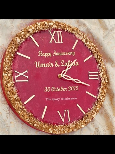 resin wall clock #resinclock #resinart#creatorsearchinsights #resinwallart #resinpour #resinart #clock #viral#weddinggift #epoxyclock #clocks #resinanniversarygift