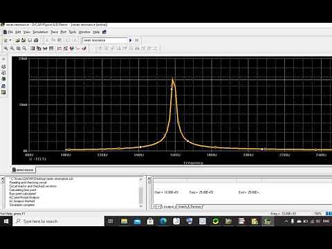 RLC series Resonance circuit using PSpice