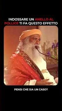 The Meaning of the Ring Finger | Sadhguru Italiano #SadhguruItaliano #energies #health