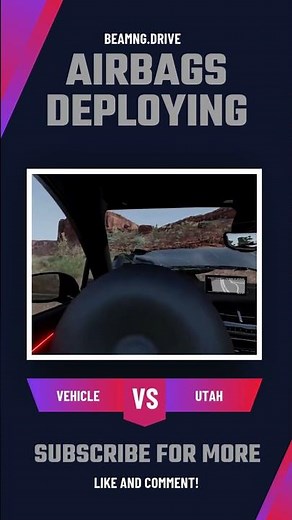 Short - Airbag deploying in Audi!! #realisticcrashes #beamngdrive