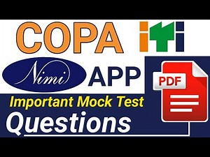 NIMI COPA Question bank mock test app important MCQ with answers for ITI Final Exam paper pdf