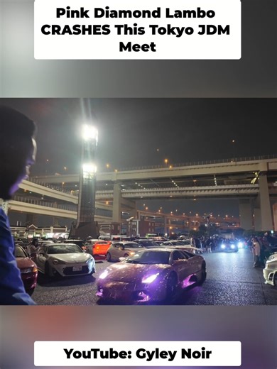 Pink Diamond Lamborghini Crash at Tokyo JDM Meet