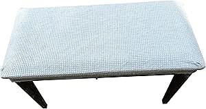 Waterproof Dining Bench Protector - Perfect for Kids, Elderly, Restaurants, Dental Clinics, Parties and Homes - Machine Washable, Stretchy, Cleans Easily (49x17, Pale Blue)