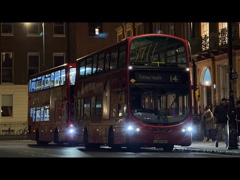 Full Route Visual. Route 14: Putney Heath - Russell Square | Wright Gemini 2 WHV40 LJ62 KHV