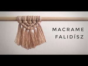 Makramé alapok kezdőknek | Félkör alakú falidísz készítés |Macrame semi circle wall hanging tutorial