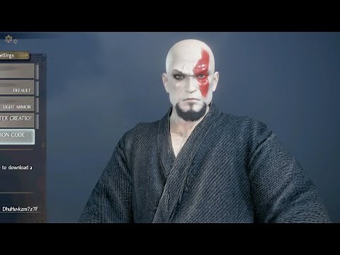Nioh 2 - How Use Character Creation Codes & Customized Character ( kratos , Snake ,Naruto etc )