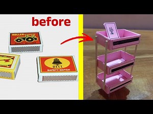 “Matchbox to Mini Shelf DIY | Easy Miniature Shelf Making | Matchbox Craft Idea”