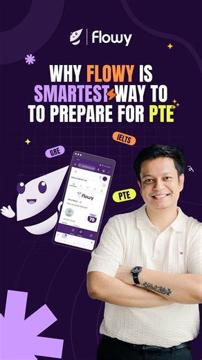 Flowy on Instagram: "Why Flowy is the Smartest Way to Prepare for PTE 🚀 Meet Flowy - where native AI speed meets expert human feedback to help you prepare smarter, faster and more confidently for PTE. Get instant scoring, realistic mocks and personalized trainer insights, all in one seamless platform built to help you flow past every obstacle. 🎁 Get 3 Days Unlimited Access + Free Mock Tests Start now: https://ffu.to/go/flowy-free-access #FastFlowUp #Flowy #PTE #IELTS #GRE #EdTech"