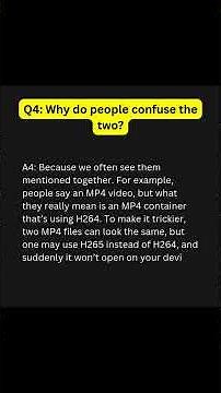 Stop Confusing Codec vs Container | 7 Quick Q&As