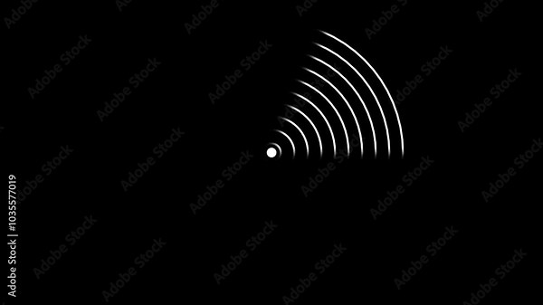 WIFI wireless icon, flashes, video 4k animation. WIFI symbol motion design for web design, mobile apps, Wireless technology concept, sign.