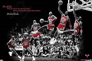 Trends International Michael Jordan - Fly Wall Poster, 22.375" x 34", Unframed Version