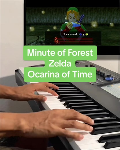 💚Minuet of Forest✨🌳 — Un “Minueto” está conformado por dos secciones con repetición entre cada una de ellas. Es un tipo de Danza en compás ternario. ¿Logras percibirlo? — La Familia Real Gozaba de música muy linda para aquellos bailes elegantes✨🏰🥹 — Haciendo un poco de magia con la sección de cuerdas 🎻 Gracias a este #sintetizadoryamahamodx8 🏷_____ #minuetofforest #foresttemple #thelegendofzeldaocarinaoftime #ocarinaoftime #heroeoftime #nintendomusic #tearsofthekingdom #videogamemusic #vid