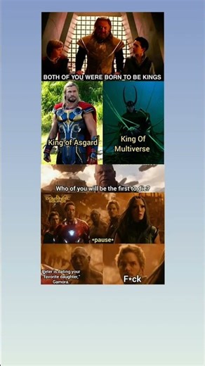 Thor and Loki Both Are Born To Be King Of The Asgard And Multiverse 😋 #marvel #thor #loki #shorts