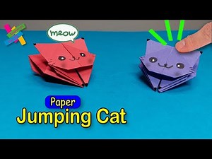 How to fold paper CAT | JUMPING CAT | DIY Origami | How to make a cat | Fold Tutorial