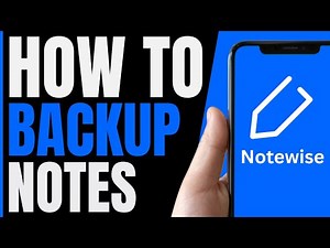 How To BACKUP Notewise (QUICK & EASY) 2026