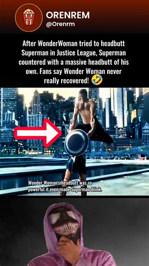Wonder Woman Headbutts Superman In Justice League #Shorts #superman #dc #dceu #movie #MovieFacts