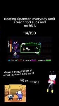 Beating Spamton every day until i reach 150 subs and no hit it #deltarune #sansmeme #undertale