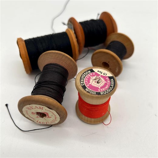5 Pcs Vintage Wooden Thread Spools, Set of 5, Sewing, Crafting, Trim Storage, Old Style Decoration - Etsy