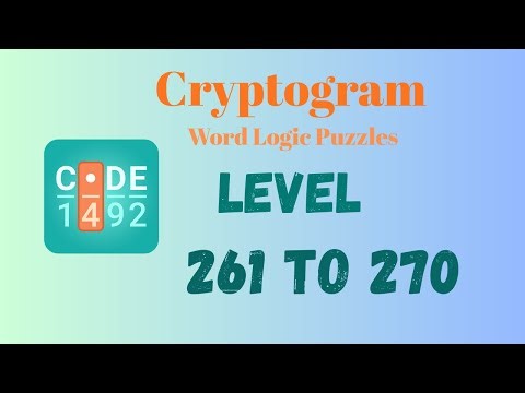 Cryptogram Level 261 - 270 Answer | Cryptogram Puzzle Game Solutions 🔐🧠 | Mini Boss
