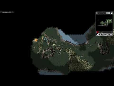 OpenRA Red Alert play by normal AI bot via RL Bridge vs original Easy AI not