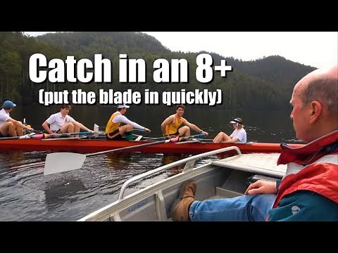 Rowing Catch in a 8+ (Put the Blade in Quickly)