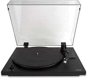 Andover Audio SpinDeck 2 Turntable for Vinyl Record Playback - Semi-Automatic, Beginner-Friendly with Rubber Isolation Feet, Tonearm & Cartridge Included, Spinbase Compatible - Black