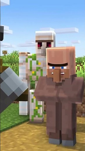 Villagers VS Pillagers😂 #minecraft #shorts