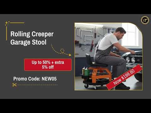 Adjustable Garage Stool for Mechanics | Work Smarter, Not Harder!