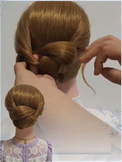 New Chinese-style low updo Tutorial Here comes the super simple New Chinese-style low updo