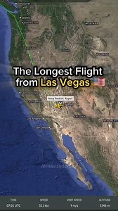 10K views · 167 reactions | The longest flight from Las Vegas  | Flight and routes Every day | Facebook